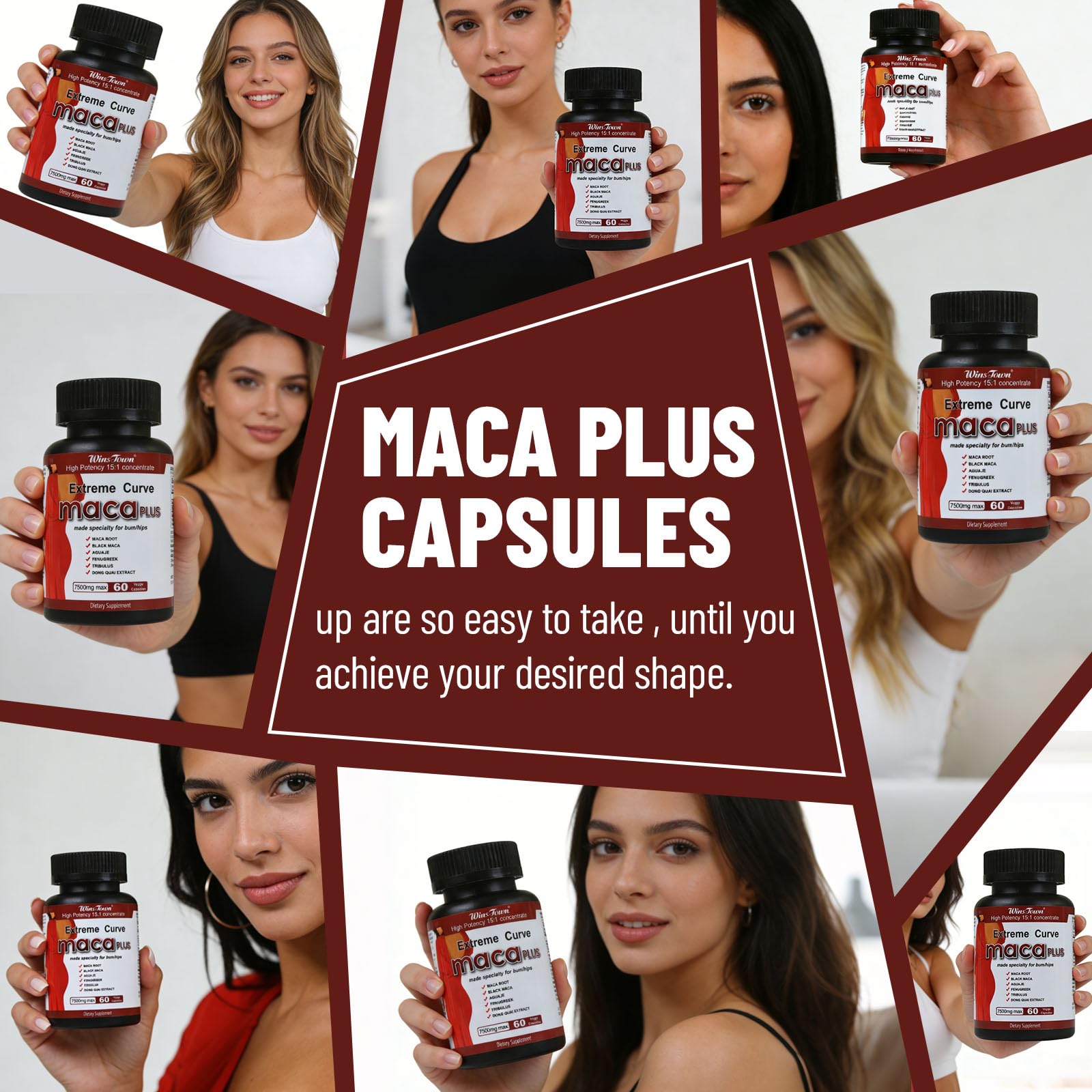 Appearance-boost concept image tied to Wins Town Maca Plus use