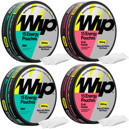Wip Energy Pouches Mint 100mg for focused, sugar-free energy on the go.