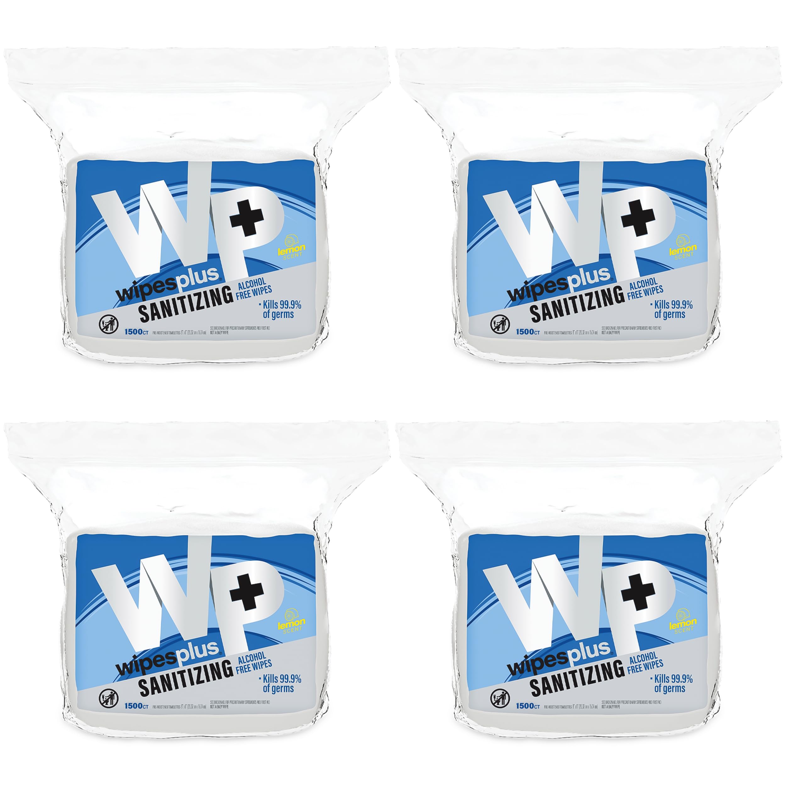 WIPESPLUS four-pack refill with 1500 sheets per bag for busy venues