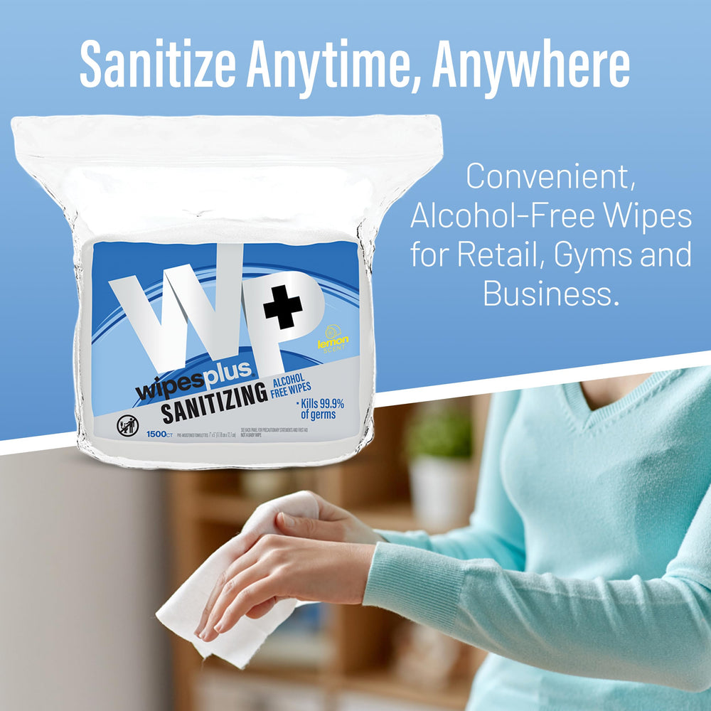 WIPESPLUS wipes in use for quick hand sanitation between customers