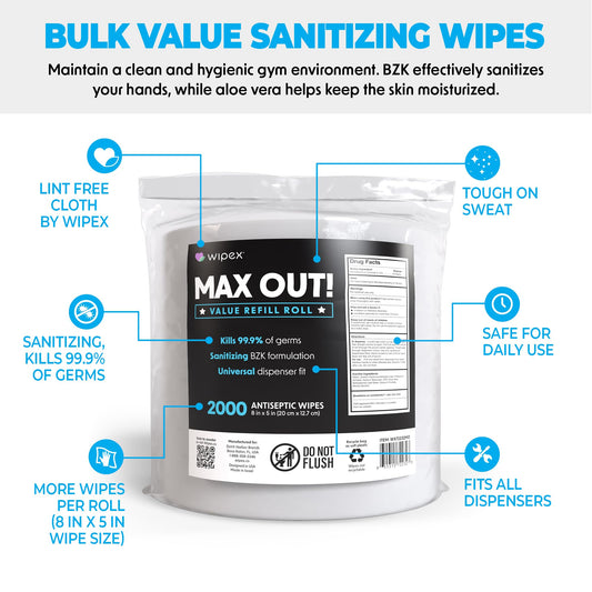 Two Wipex Max Out refill rolls displayed for high volume facilities.