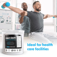 Wipex wipes in a commercial gym dispenser during a busy day.