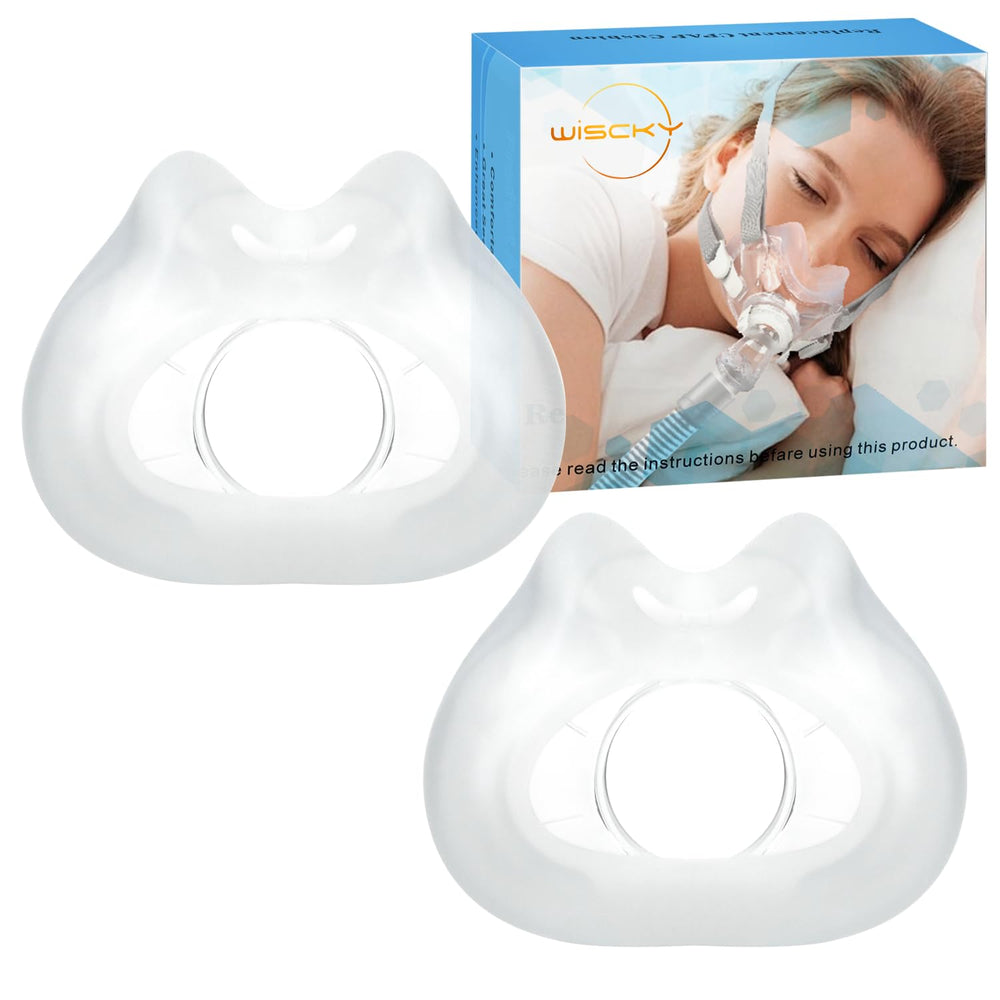 Wiscky AirFit F30M cushion close-up highlighting soft silicone comfort for nightly wear