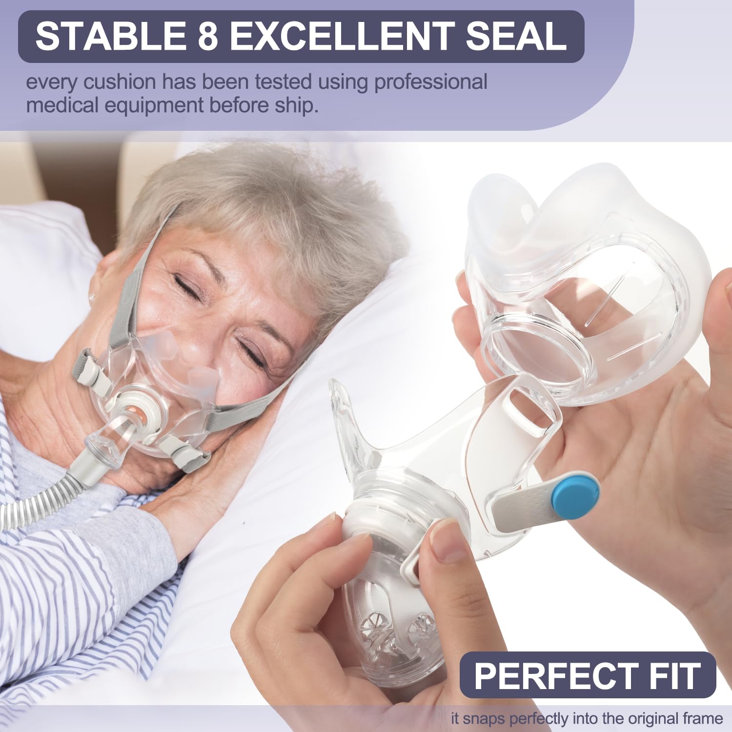 Wiscky AirFit F30M cushion soft silicone texture for gentle, comfortable nightly wear