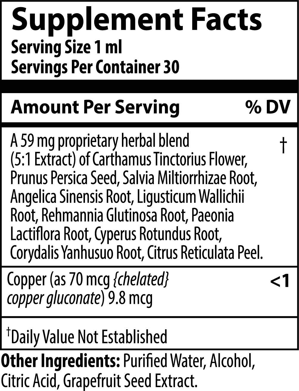 Wisdom of the Ages BAC+ bottle label highlighting heart and liver tonic potential.