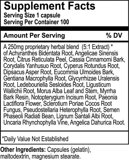 Wisdom of the Ages Rejuvenation II capsules close-up showing a potent 22-herb blend