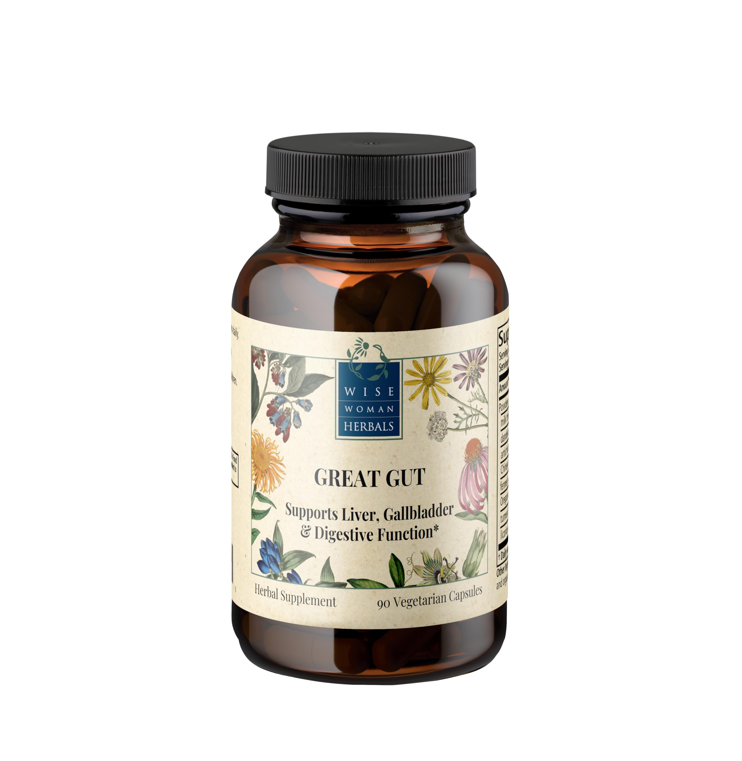 Wise Woman Herbals Great Gut bottle front for daily digestive support
