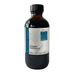Wise Woman Herbals tummy glycerite bottle offering natural digestive support.