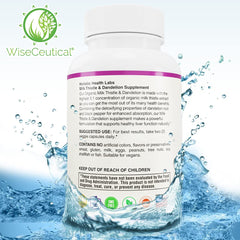 Wiseceutical bottle label shows 60-count pack and 5:1 concentration for convenience.