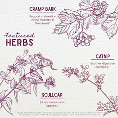 WishGarden Cramp Release crampbark ingredient visual in herbal blend.