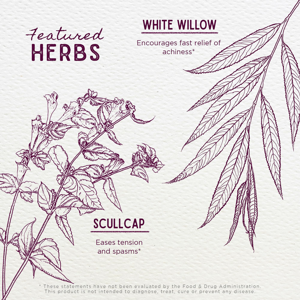 WishGarden Cranial Comfort lavender botanicals add calming notes.