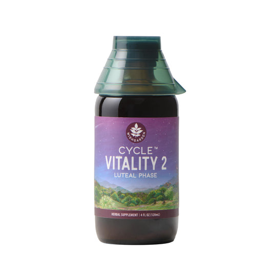 WishGarden Cycle Vitality bottle with dropper for convenient luteal phase dosing