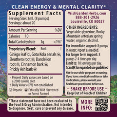 WishGarden Genius Juice with Ginkgo leaf for improved cognitive support and focus.
