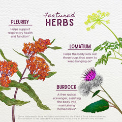 WishGarden Get Over It! wild cherry bark illustration and herbal blend.