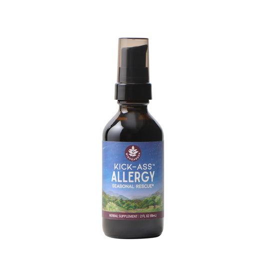 WishGarden Kick-Ass Allergy bottle pour for fast, on-the-spot relief from seasonal irritants.
