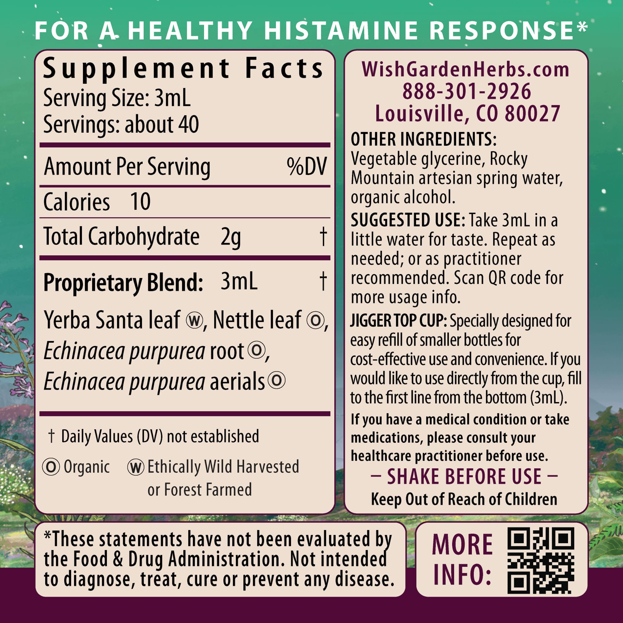 WishGarden Kick-Ass Allergy for Pregnancy dropper ready for customizable dosing