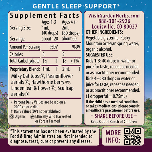 WishGarden Sleepy Nights dropper demonstrates easy, customizable dosing for your child’s bedtime routine.