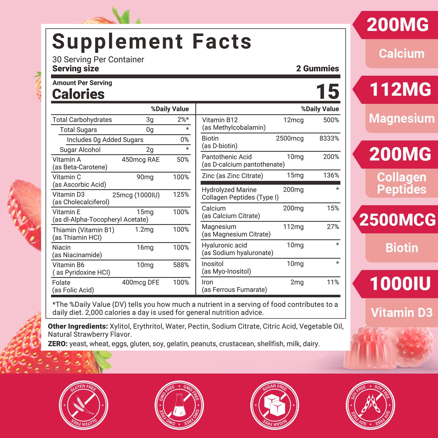 Wiszeen Sugar Free Methylated Multivitamin Women Gummies bottle closeup showing texture and color.