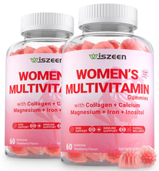Wiszeen Sugar Free Methylated Multivitamin Women Gummies bottle pour supports daily energy.