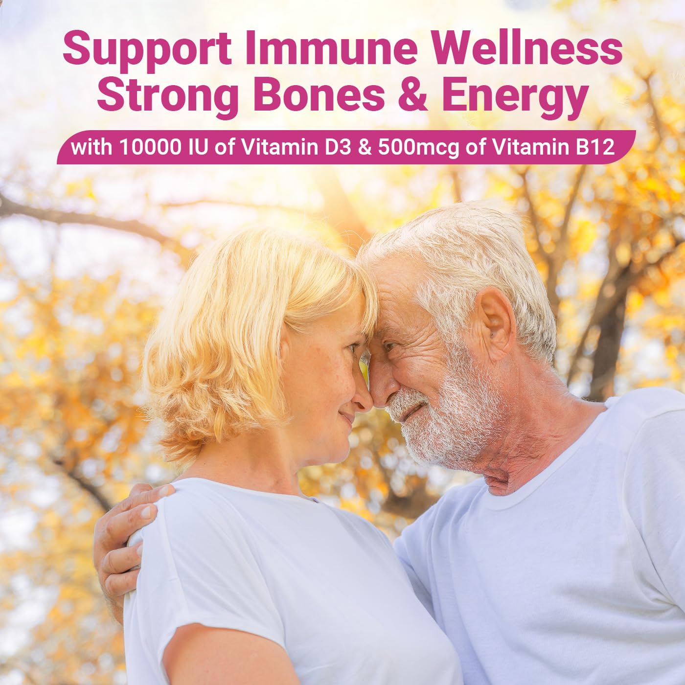 Wiszeen vitamin D3 B12 gummies serving setup for daily routine