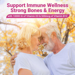 Wiszeen vitamin D3 B12 gummies serving setup for daily routine