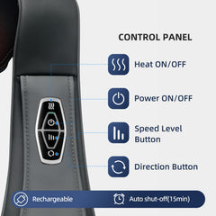 Witeasy portable massage pillow shown in a travel-ready form