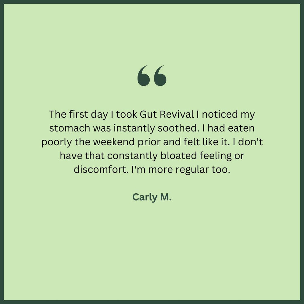 With Meraki Co. Gut Revival ingredient closeup featuring licorice and ginger for gut comfort.