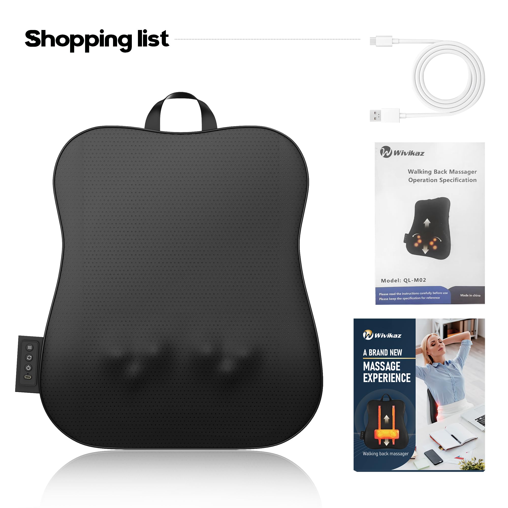Wivikaz massager used in car for wireless on-the-go relief