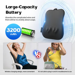 Wivikaz massager on office chair, slim ergonomic profile