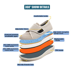 W&LESVAGO outsole pattern emphasizes non-slip traction for confident steps.