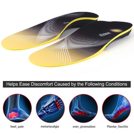 WMZJI orthotic insole cushions the heel for reduced fatigue