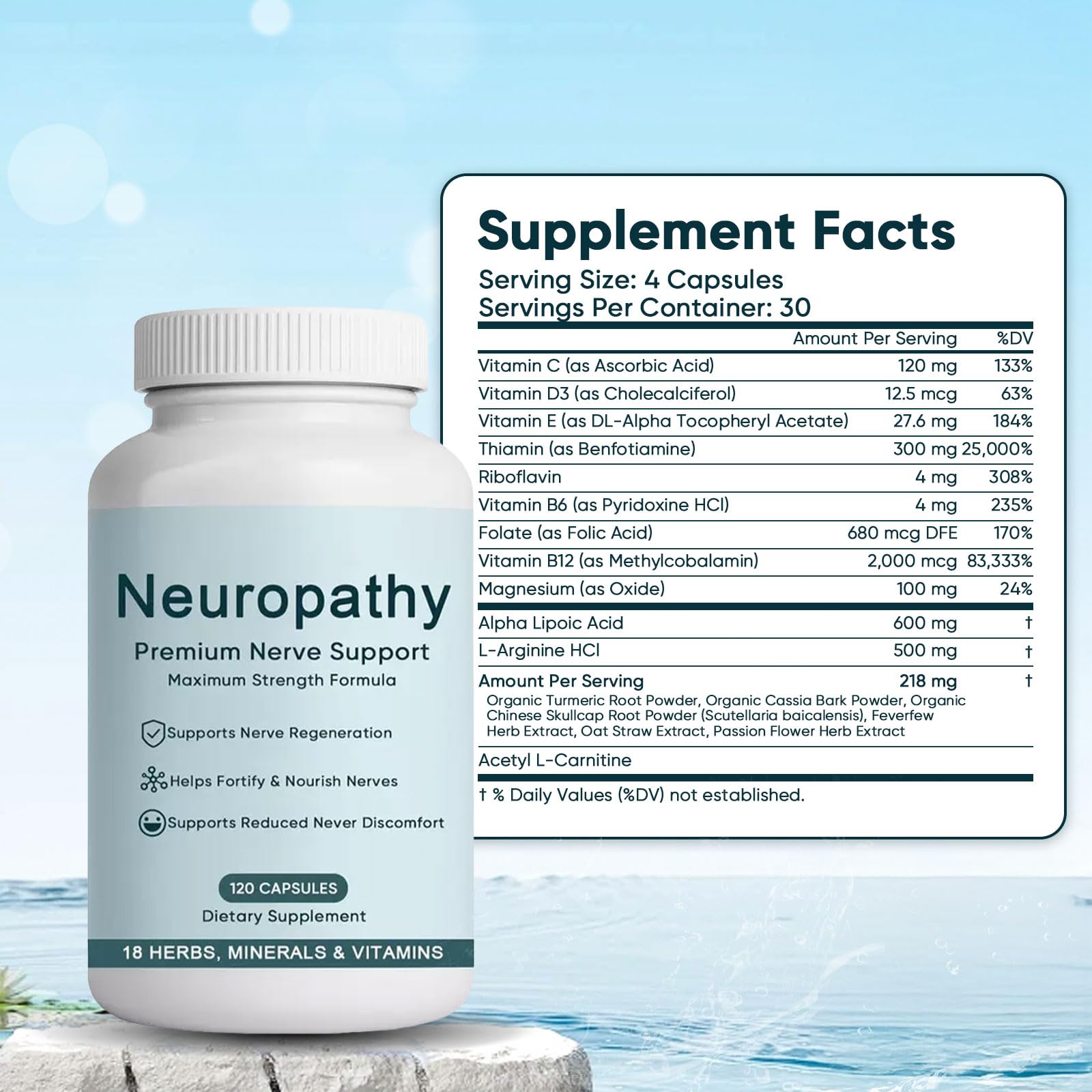 WNOHIQ NerveBright capsules close-up for convenient dosing.
