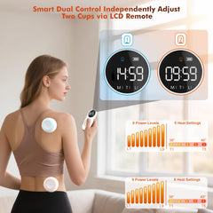 Wobrikosee device showing adjustable intensity and heating levels for personalized comfort