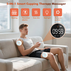 Wobrikosee remote control used during cupping therapy for hands-free adjustments