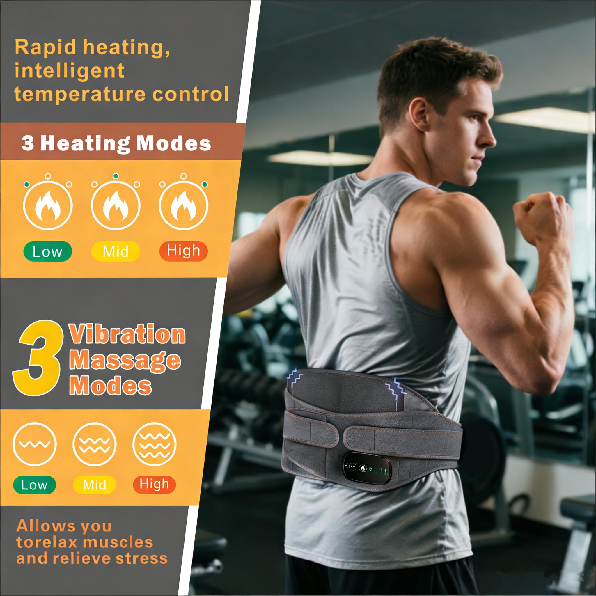WOESKCEAR dual-straps back wrap stays secure during daily activities