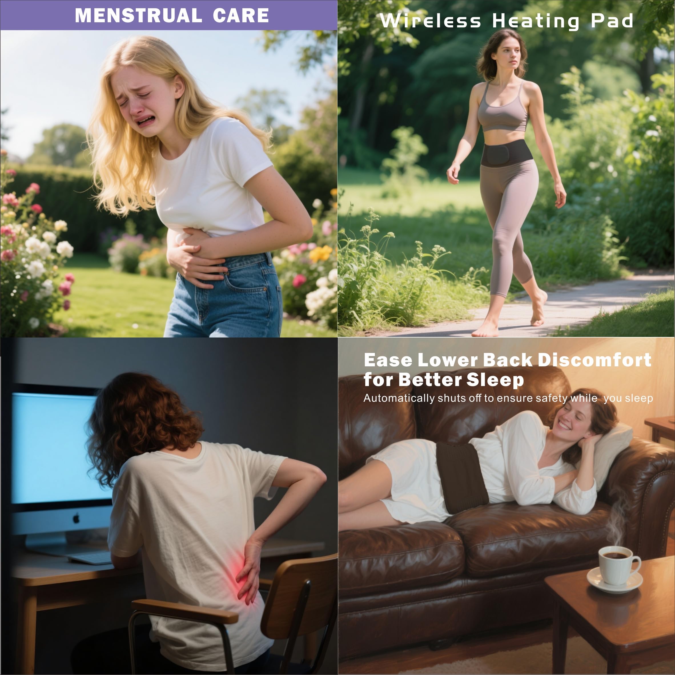 WOESKCEAR period cramp relief pad offers gentle warmth for cramps