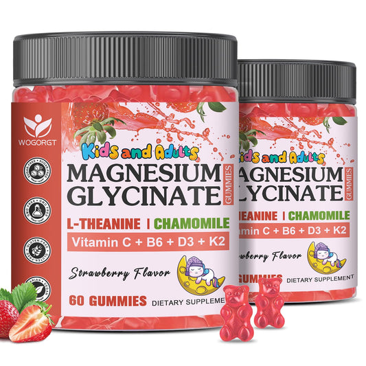 WOGORGT Magnesium Glycinate Gummies bottle front for daily wellness