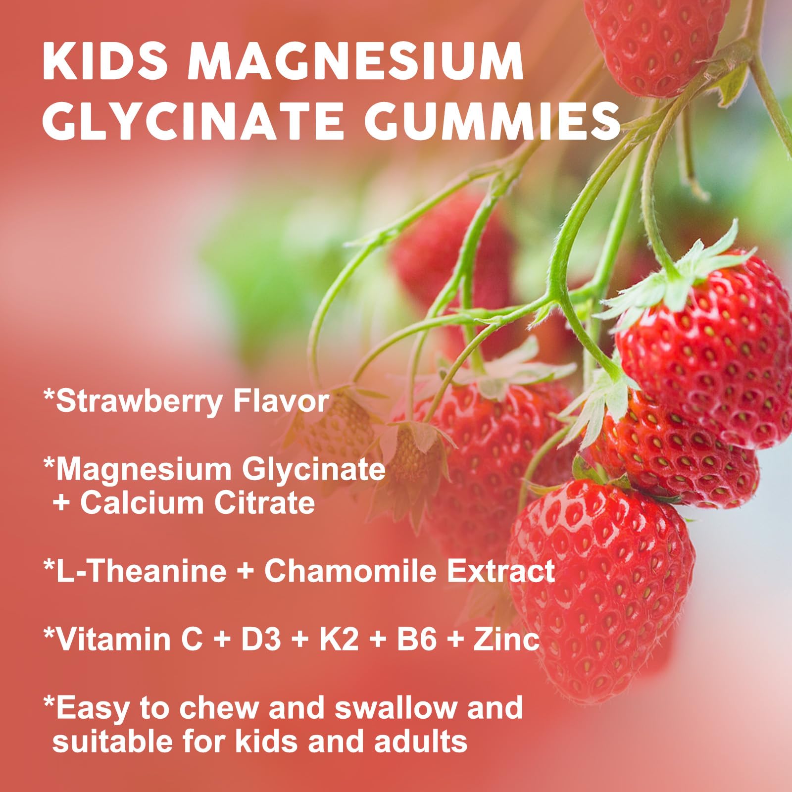 WOGORGT magnesium glycinate gummies sugar-free packaging close
