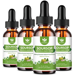 WOGORGT Soursop Drops bottle pour highlights natural flavor for daily use.