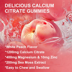 WOGORGT peach-flavored gummies trio-pack display for convenient daily use