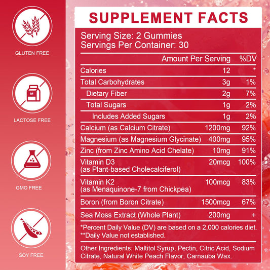 WOGORGT vitamin d3 k2 gummies close-up highlighting immune and bone support