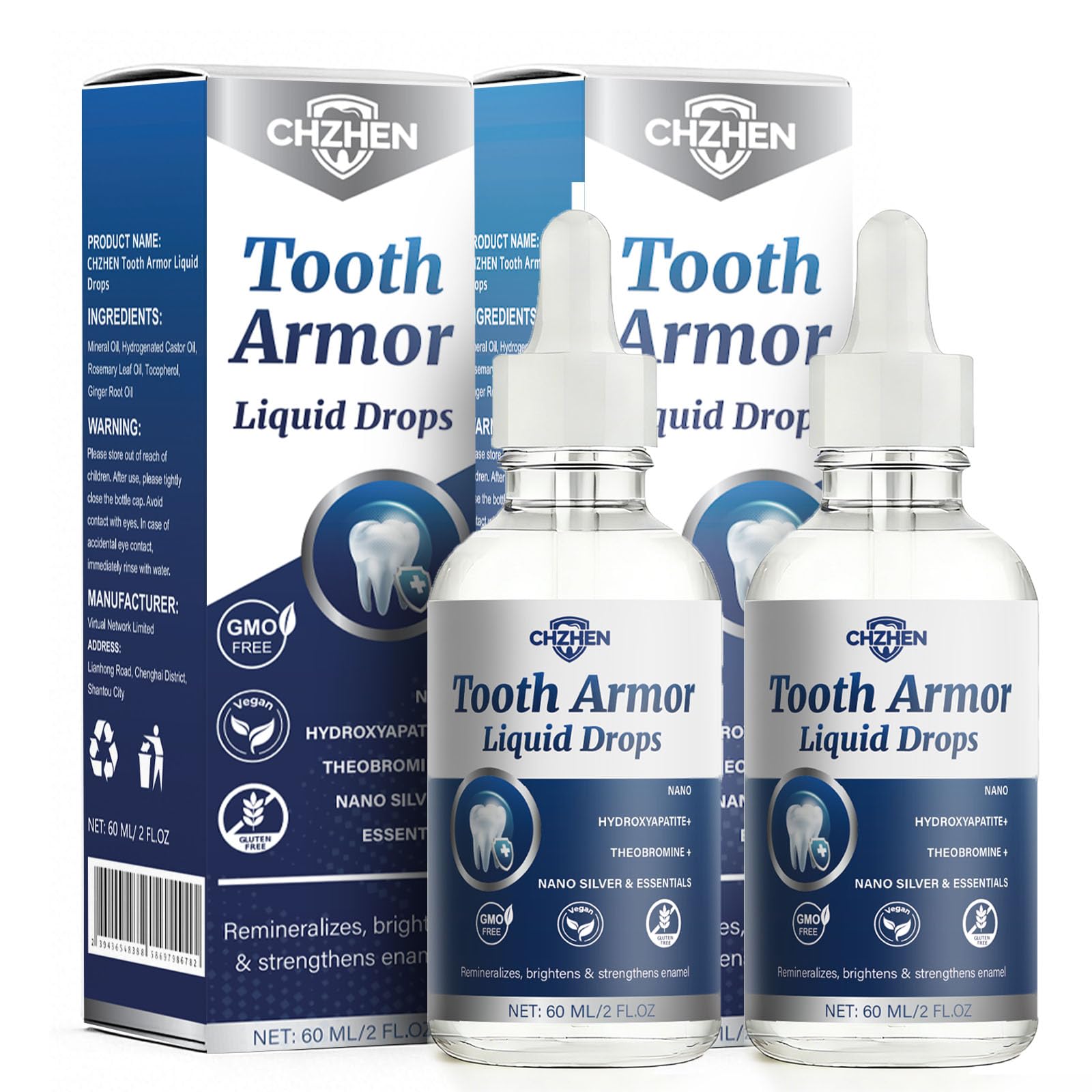 WOJJ Enamel Support Liquid Drops bottle for easy daily enamel care.