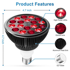 wolezek red light therapy bulb used on knee or shoulder for daily comfort routines.