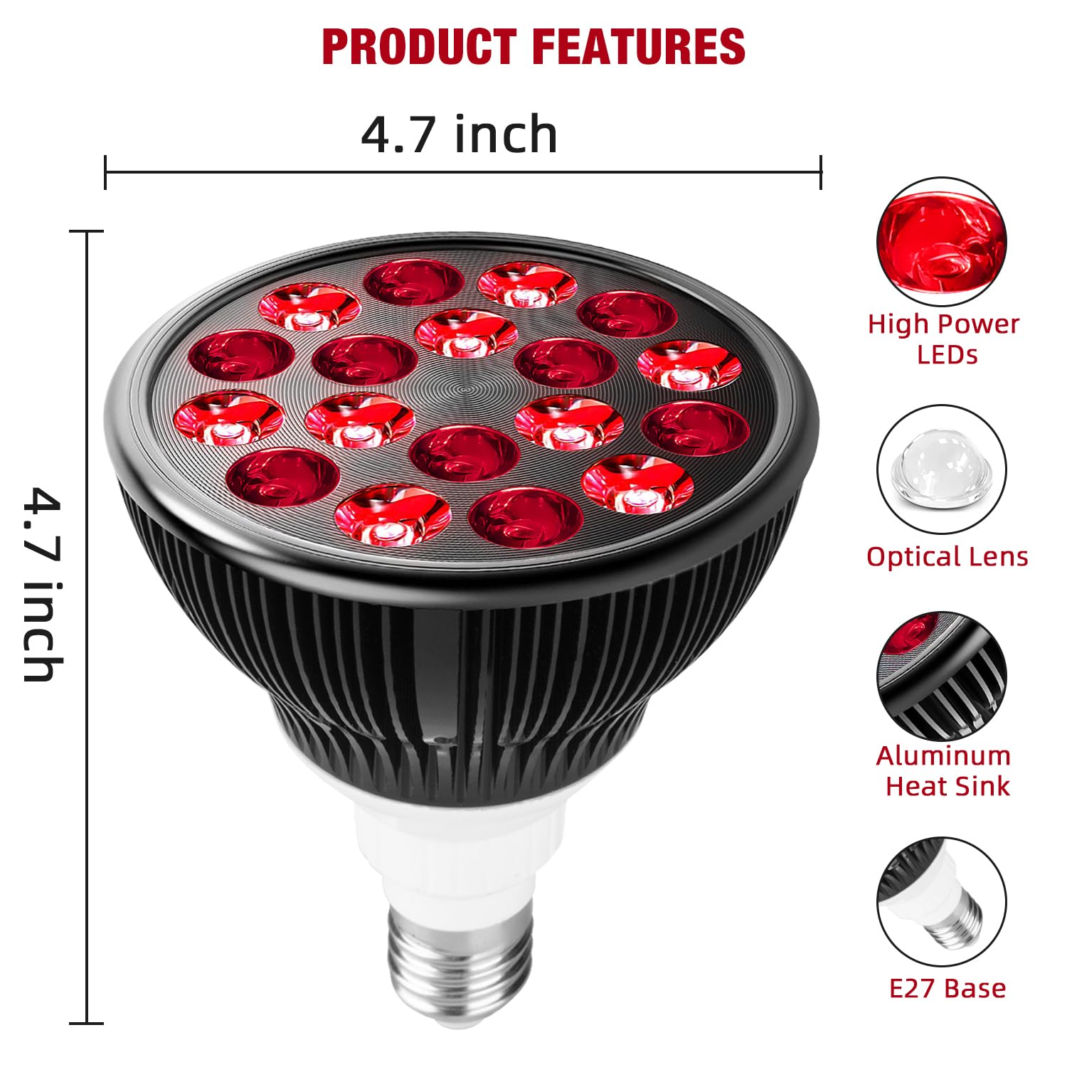 wolezek red light therapy lamp side view shows compact design.