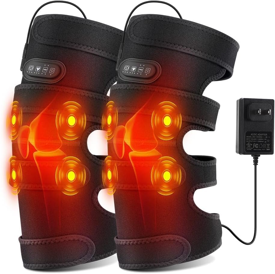 WoloyHeatie Knee Massager front view, compact wrap for everyday wear