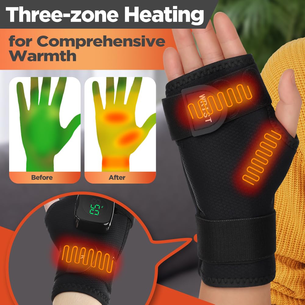 WoloyHeatie wrist pad with full wrist and palm coverage for targeted warmth.