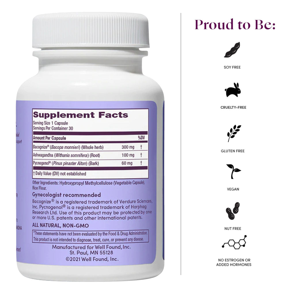 Womaness mood balance support for emotional well-being during hormonal changes.