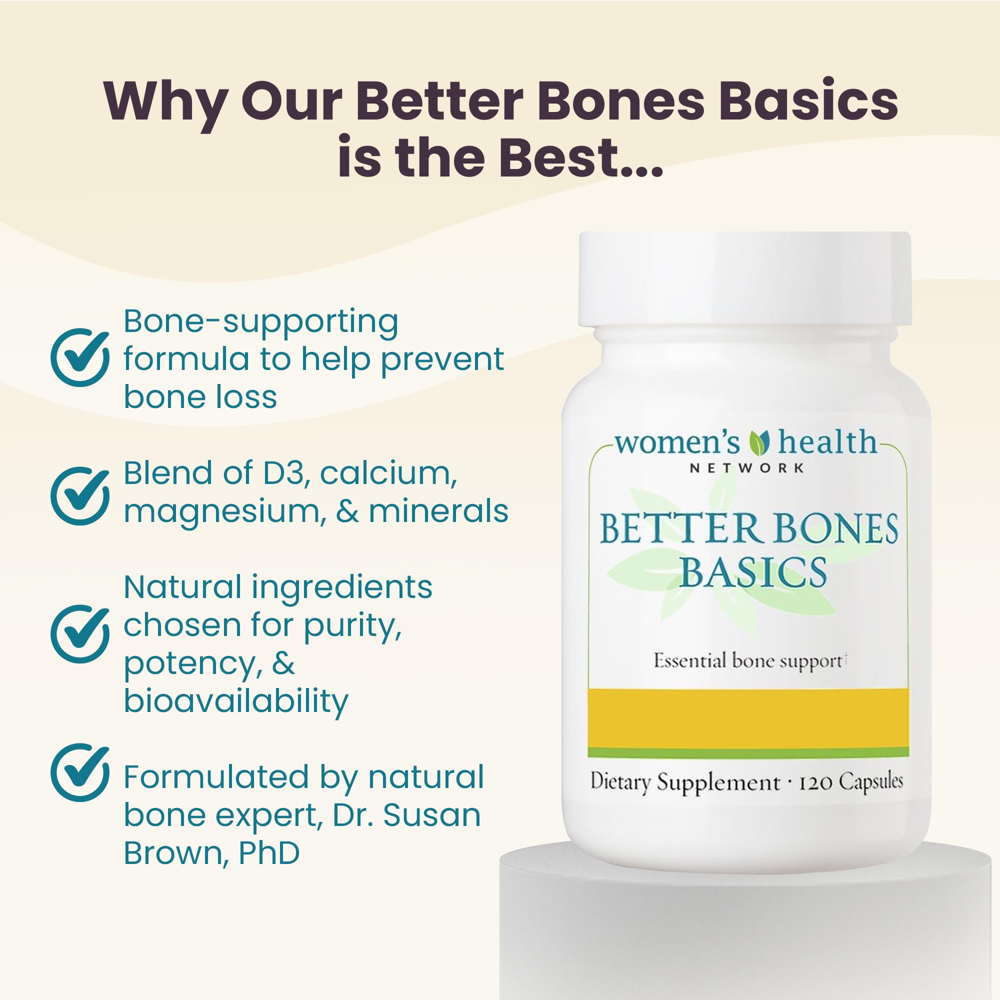 Label highlights manganese and boron along with calcium for broad bone-support nutrients.