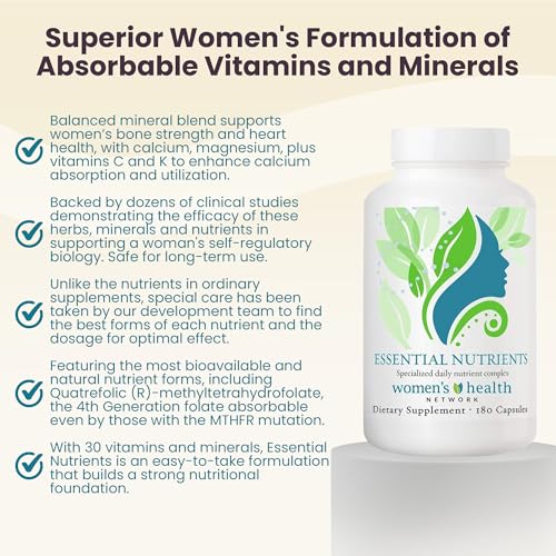 Womens Health Network Essential Nutrients capsules ready to take each day.