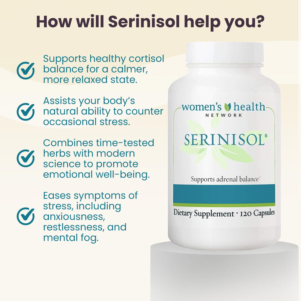 Closeup of Serinisol capsules showing smooth texture for easy swallowing.